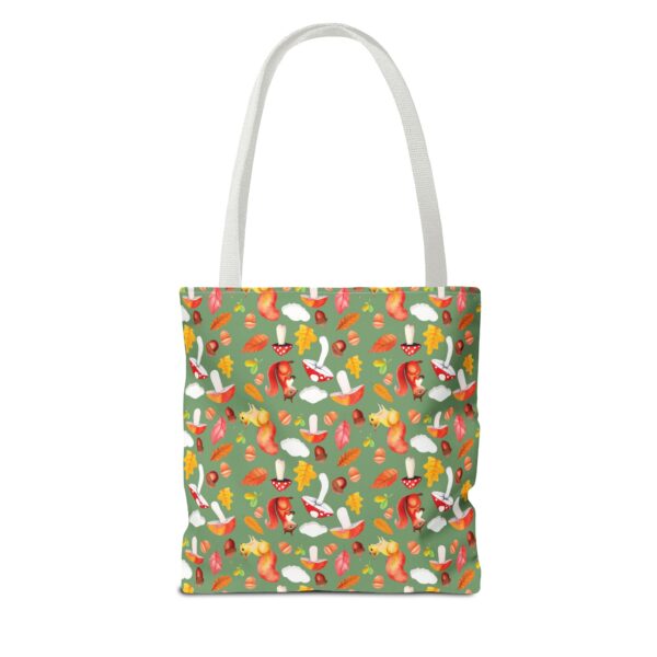 Whimsical Forest Animals Tote Bag - Eco-Friendly Shopping Bag with Mushrooms and Squirrels - Image 26