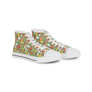 Men's High Top Sneakers Whimsical Squirrel Mushroom design - Perfect for Casual Outings and Festivals