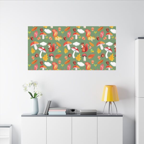Whimsical Squirrel Canvas Art Print - Autumn Decor for Nature Lovers - Image 192