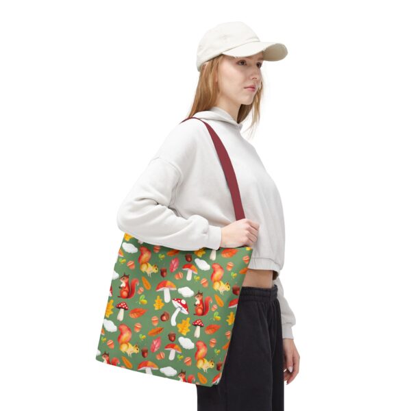 Whimsical Squirrel Print Tote Bag - Fall Forest Design - Image 37