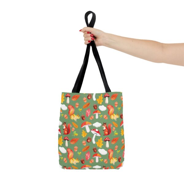 Whimsical Squirrel Print Tote Bag - Fall Forest Design - Image 12