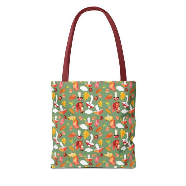 Whimsical Forest Animals Tote Bag - Eco-Friendly Shopping Bag with Mushrooms and Squirrels - Image 14