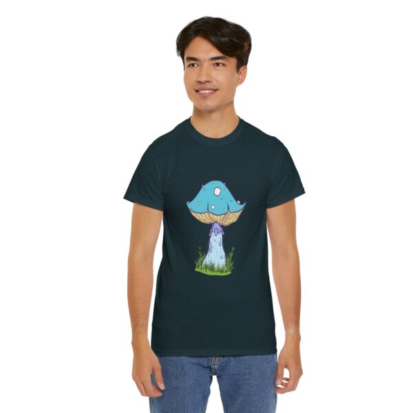 Fantasy Blue Mushroom Unisex Heavy Cotton Tee - Image 21