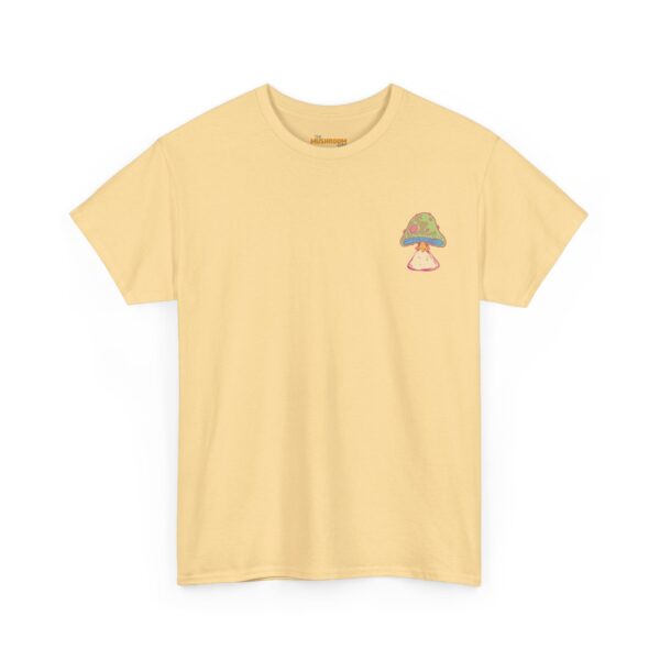 Psychedelic Mushroom Unisex Heavy Cotton Tee - Trendy Casual T-Shirt for Nature Lovers - Image 4
