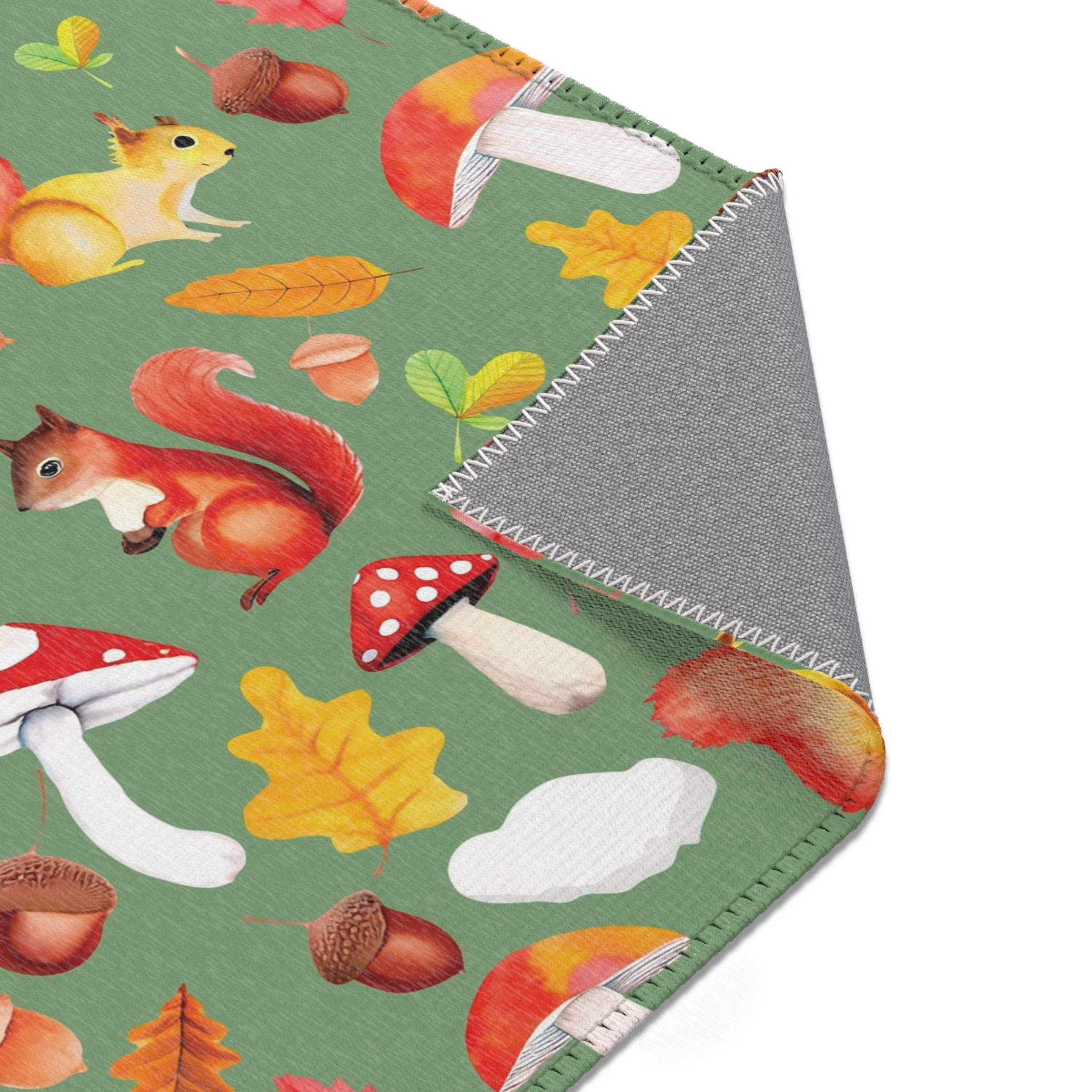 Whimsical Squirrel Area Rug - Autumn Forest Decor - Image 11