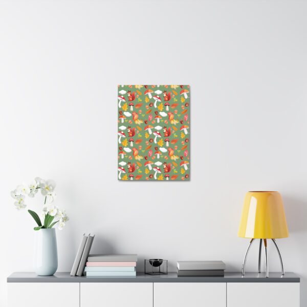 Autumn Woodland Animals Canvas Wall Art - Squirrel & Mushroom Design - Image 36