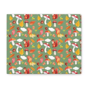 Whimsical Squirrel Canvas Art - Fall Decor