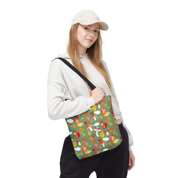 Whimsical Squirrel Print Tote Bag - Fall Forest Design - Image 16