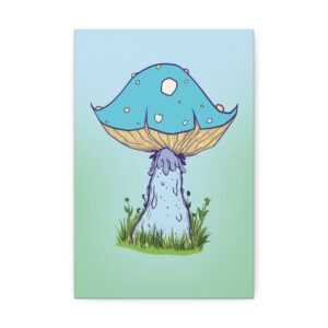Whimsical Mushroom Canvas Art, Colorful Wall Decor, Fantasy Artwork, Gift for Nature Lovers, Home Decoration, Quirky Gift Idea