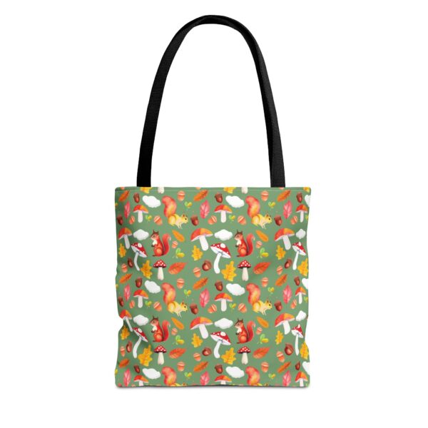 Whimsical Forest Animals Tote Bag - Eco-Friendly Shopping Bag with Mushrooms and Squirrels
