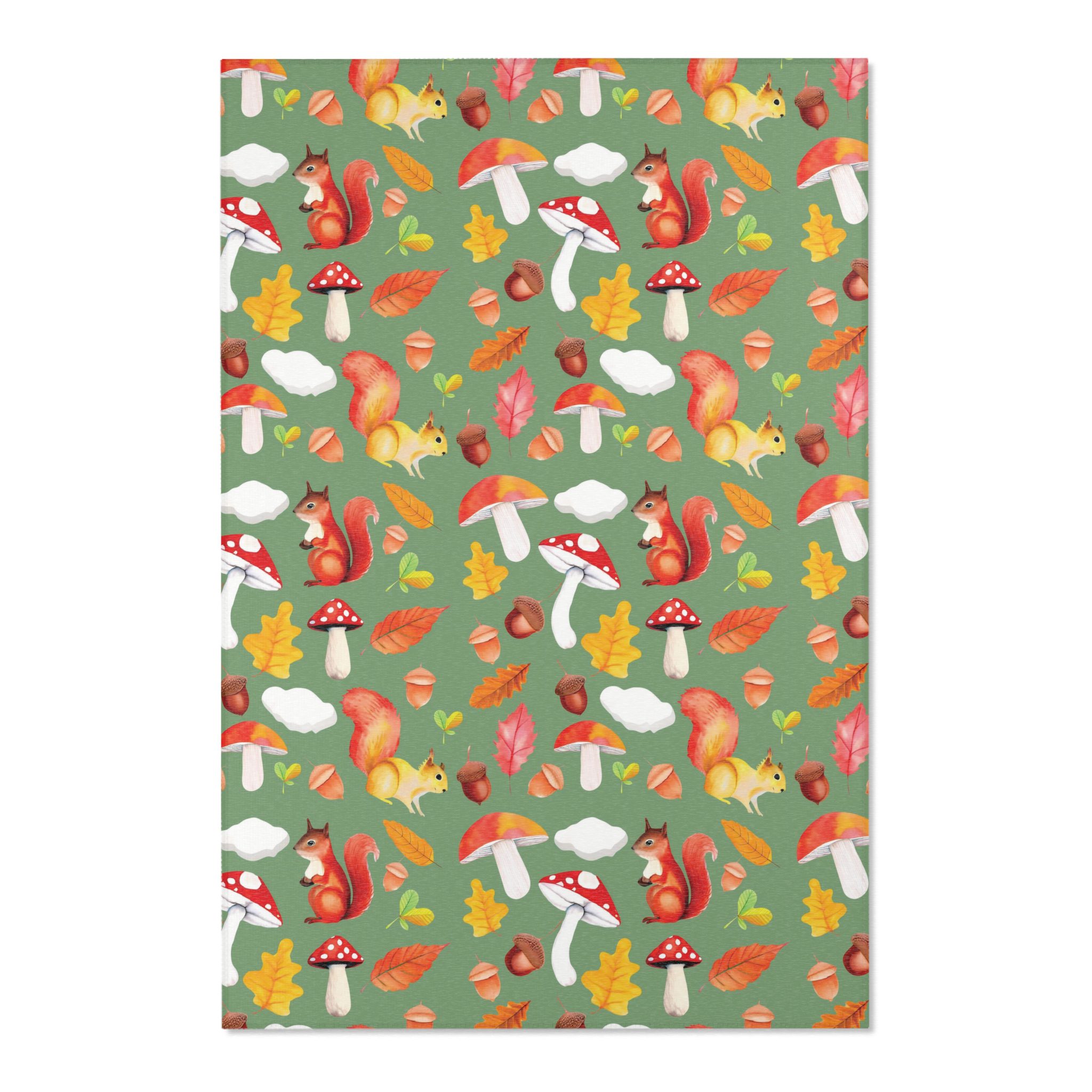 Whimsical Squirrel Area Rug - Autumn Forest Decor - Image 7