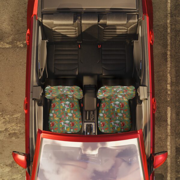 Whimsical Forest scene Mushrooms and Squirrels - Car Seat Covers - Image 5