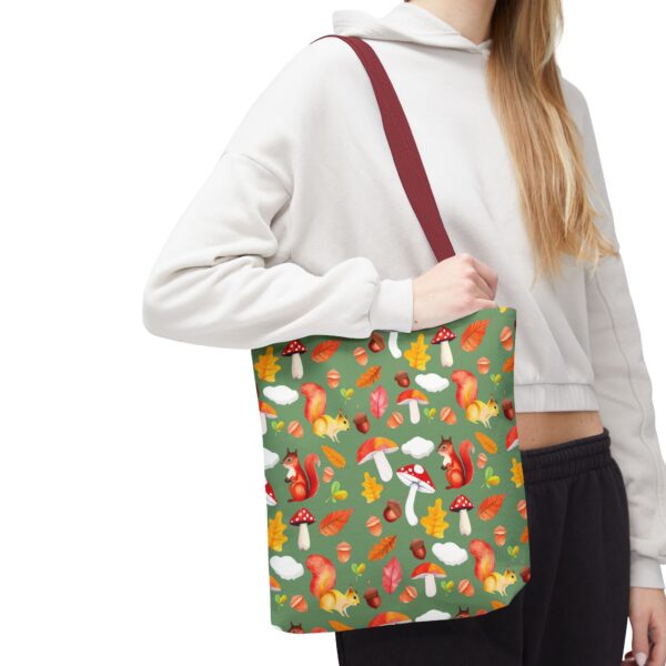 Whimsical Squirrel Print Tote Bag - Fall Forest Design - Image 32