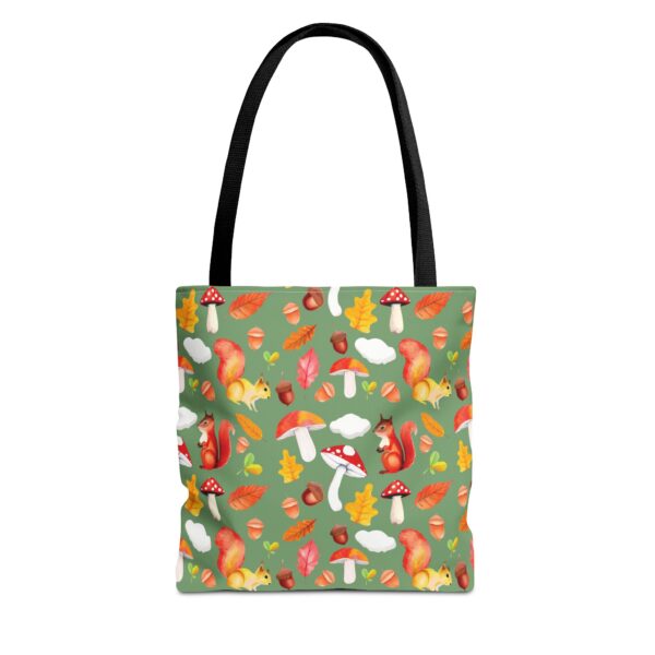 Whimsical Squirrel Print Tote Bag - Fall Forest Design - Image 9