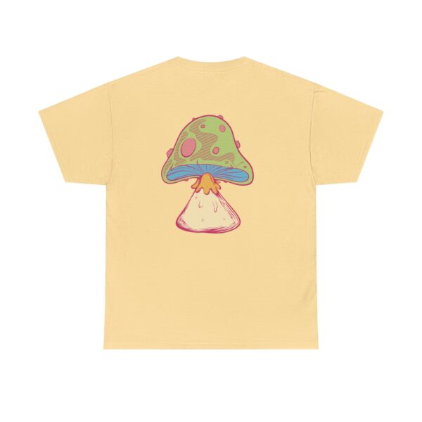 Psychedelic Mushroom Unisex Heavy Cotton Tee - Trendy Casual T-Shirt for Nature Lovers - Image 3