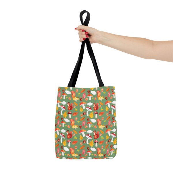Whimsical Forest Animals Tote Bag - Eco-Friendly Shopping Bag with Mushrooms and Squirrels - Image 4