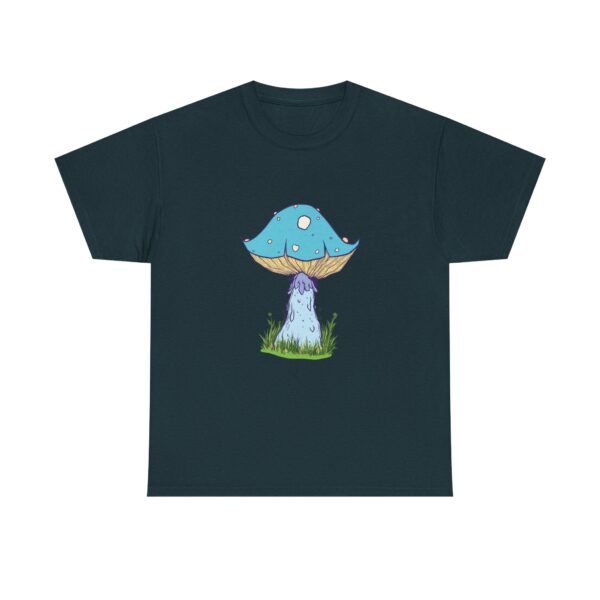 Fantasy Blue Mushroom Unisex Heavy Cotton Tee - Image 9