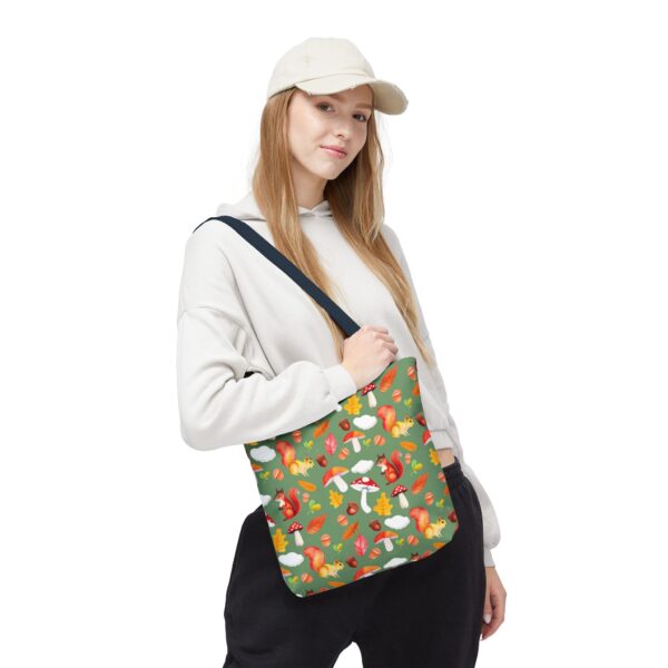 Whimsical Squirrel Print Tote Bag - Fall Forest Design - Image 104