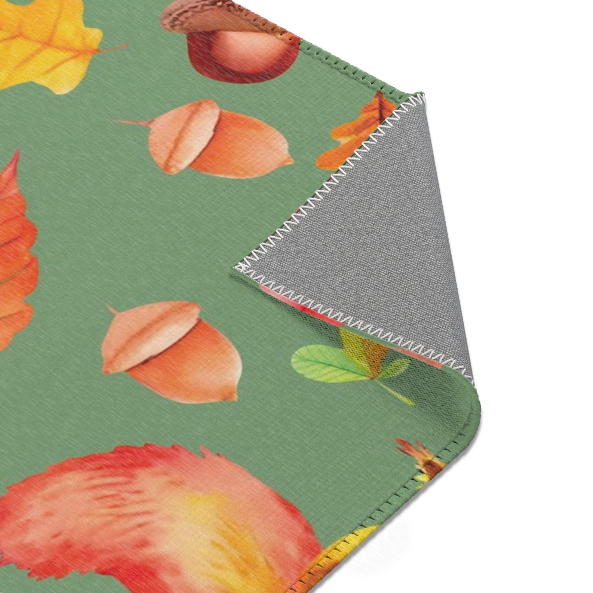 Whimsical Squirrel Area Rug - Autumn Forest Decor - Image 17