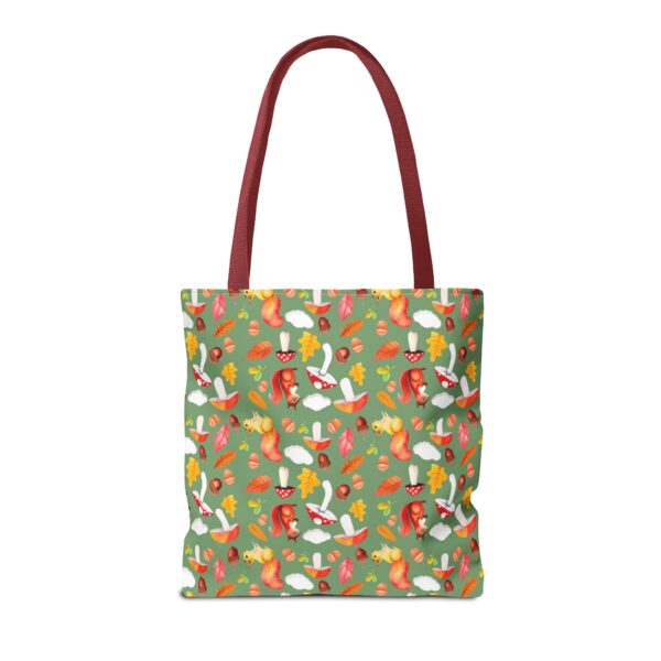 Whimsical Forest Animals Tote Bag - Eco-Friendly Shopping Bag with Mushrooms and Squirrels - Image 18