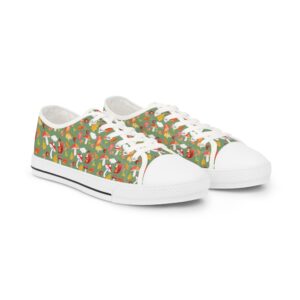 Floral Pattern Men's Low Top Sneakers - Stylish & Fun Casual Footwear