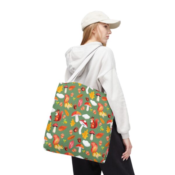 Whimsical Squirrel Print Tote Bag - Fall Forest Design - Image 161