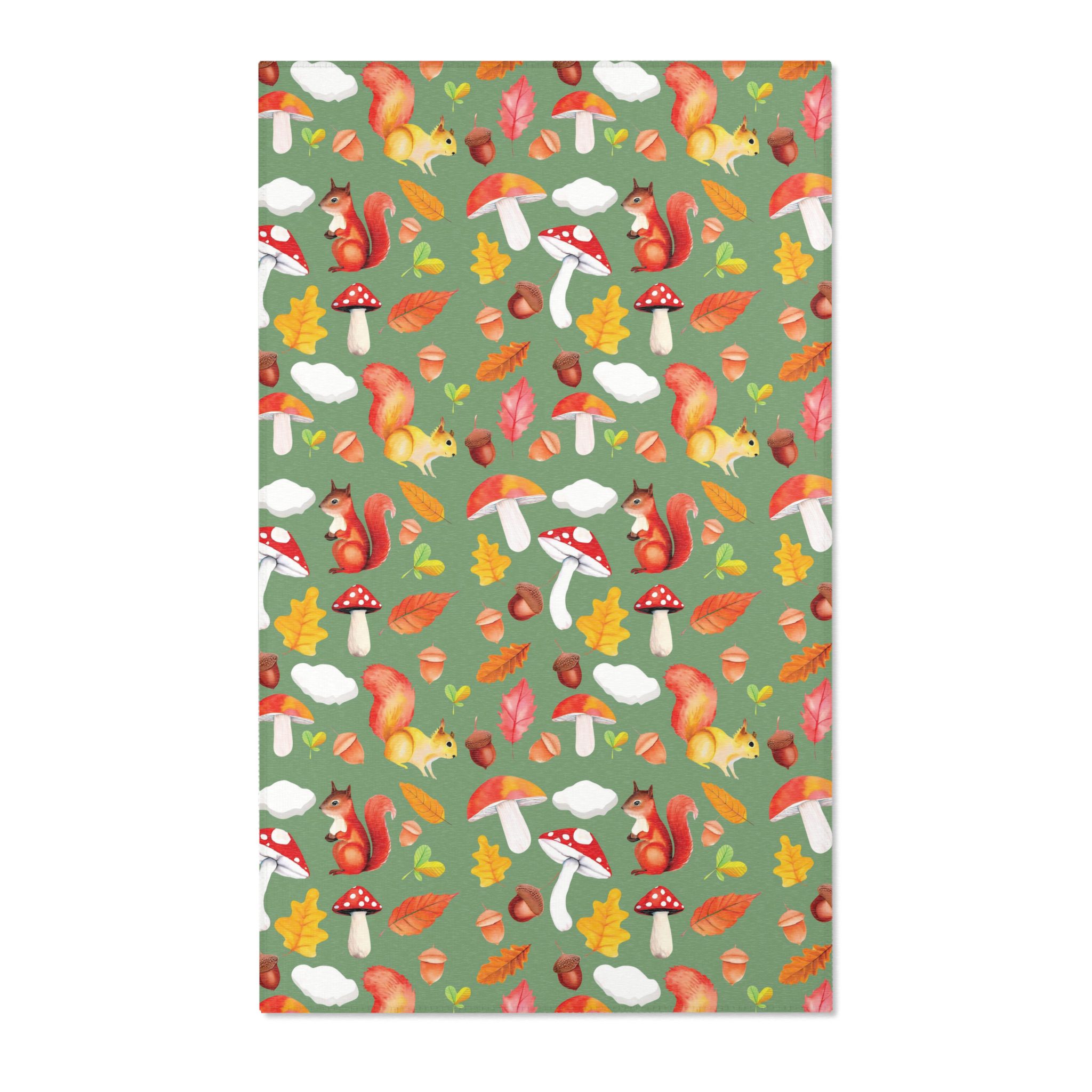 Whimsical Squirrel Area Rug - Autumn Forest Decor - Image 4