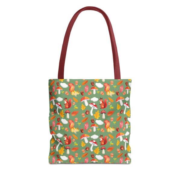 Whimsical Forest Animals Tote Bag - Eco-Friendly Shopping Bag with Mushrooms and Squirrels - Image 13