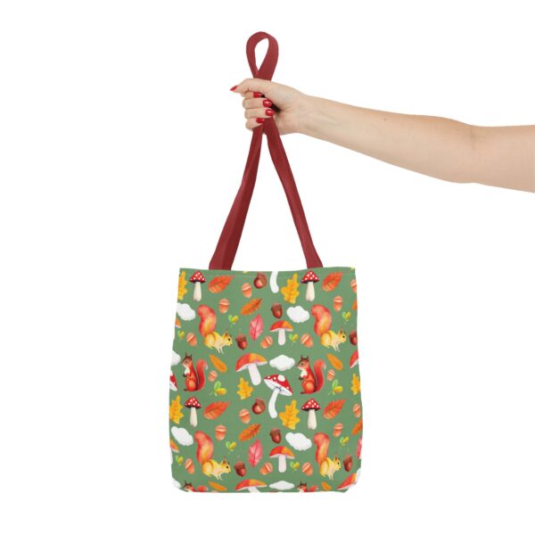 Whimsical Squirrel Print Tote Bag - Fall Forest Design - Image 28