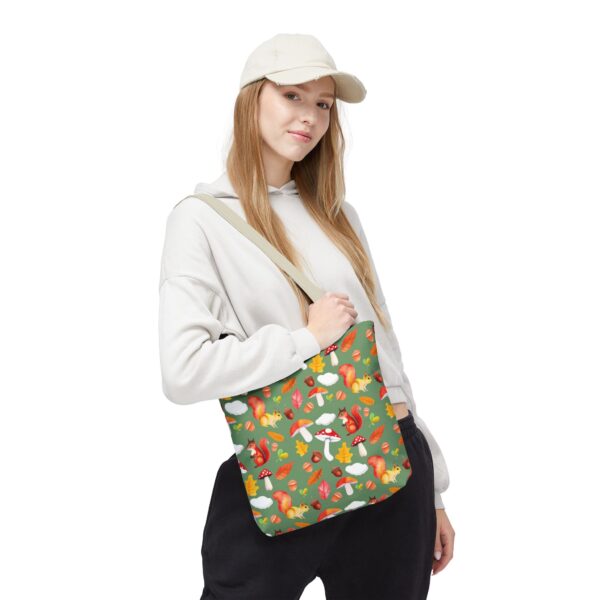 Whimsical Squirrel Print Tote Bag - Fall Forest Design - Image 172