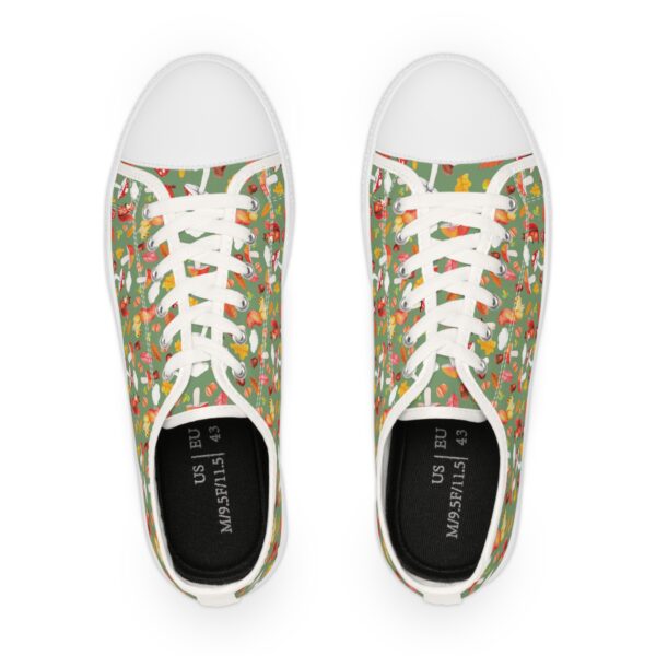 Floral Pattern Men's Low Top Sneakers - Stylish & Fun Casual Footwear - Image 2
