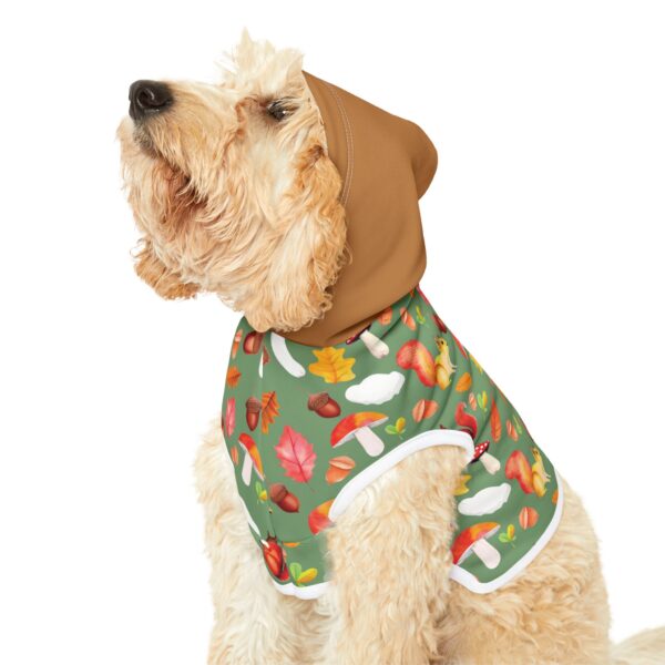 Autumn Forest Pet Hoodie - Cute Squirrel & Mushroom Design for Dogs & Cats - Image 9