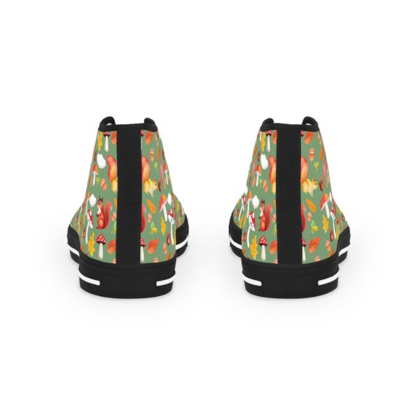 Men's High Top Sneakers Whimsical Squirrel Mushroom design - Perfect for Casual Outings and Festivals - Image 11