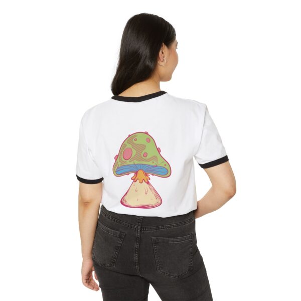 Groovy Mushroom Ringer T-Shirt - Unisex Cotton Tee for Nature Lovers - Image 18