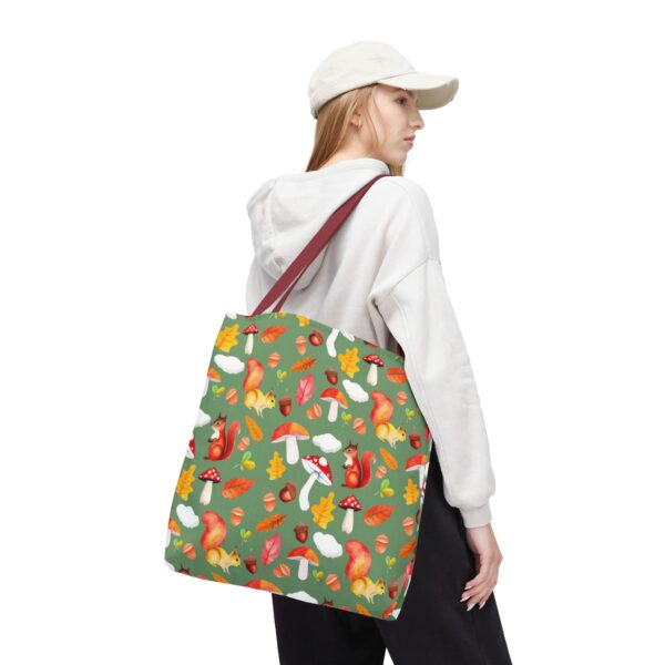 Whimsical Squirrel Print Tote Bag - Fall Forest Design - Image 48