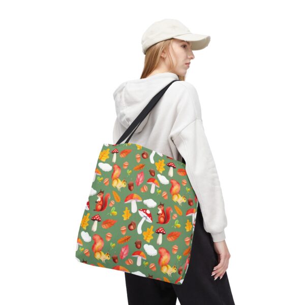 Whimsical Squirrel Print Tote Bag - Fall Forest Design - Image 7