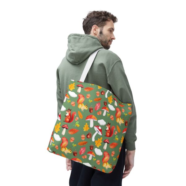 Whimsical Squirrel Print Tote Bag - Fall Forest Design - Image 162