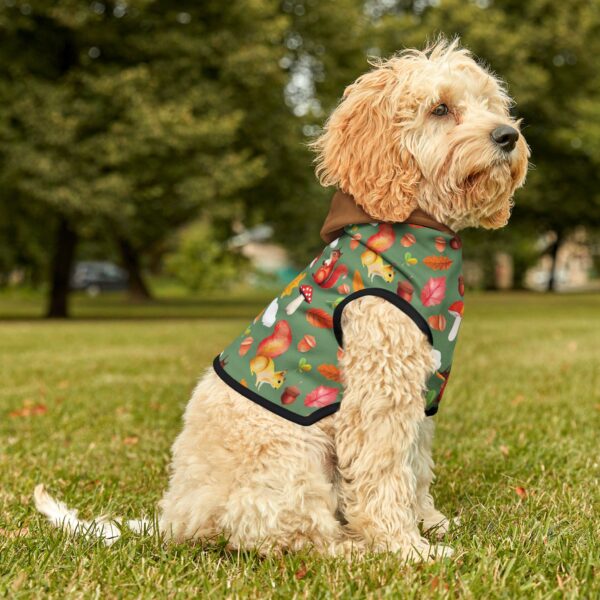 Autumn Forest Pet Hoodie - Cute Squirrel & Mushroom Design for Dogs & Cats - Image 16