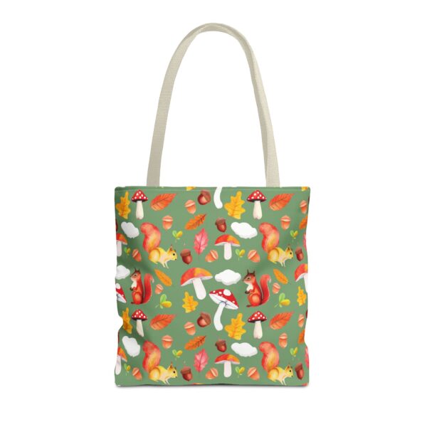 Whimsical Squirrel Print Tote Bag - Fall Forest Design - Image 173